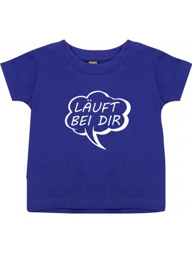 Kinder T-Shirt Sprechblase Läuft bei dir lila, 0-6 Monate