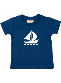Süßes Kinder T-Shirt Segelyacht, Jolle, Skipper, Kapitän