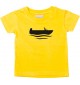 Süßes Kinder T-Shirt Angelkahn, Boot, Kapitän, gelb, 0-6 Monate