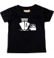 Süßes Kinder T-Shirt Frachter, Übersee, Skipper, Kapitän, schwarz, 0-6 Monate