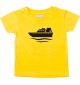 Süßes Kinder T-Shirt Yacht, Übersee, Skipper, Kapitän, gelb, 0-6 Monate
