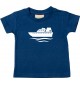 Süßes Kinder T-Shirt Yacht, Übersee, Skipper, Kapitän, navy, 0-6 Monate