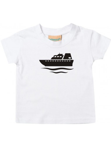 Süßes Kinder T-Shirt Yacht, Übersee, Skipper, Kapitän, weiß, 0-6 Monate