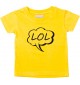 Kinder T-Shirt Sprechblase LOL gelb, 0-6 Monate