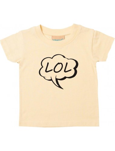 Kinder T-Shirt Sprechblase LOL hellgelb, 0-6 Monate