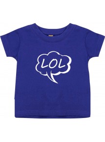 Kinder T-Shirt Sprechblase LOL lila, 0-6 Monate