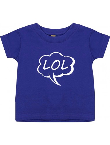 Kinder T-Shirt Sprechblase LOL lila, 0-6 Monate