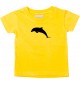 Baby T-Shirt lustige Tiermotive, Delphin, gelb, 0-6 Monate