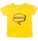 Kinder T-Shirt Sprechblase baden gelb, 0-6 Monate