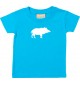 Baby T-Shirt lustige Tiermotive, Schwein, Eber, Wildschwein, atoll, 0-6 Monate