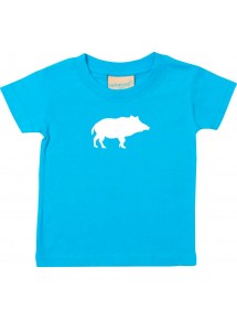 Baby T-Shirt lustige Tiermotive, Schwein, Eber, Wildschwein, atoll, 0-6 Monate