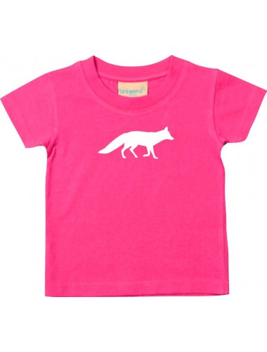 Baby T-Shirt lustige Tiermotive, Fuchs, fuchsia, 0-6 Monate
