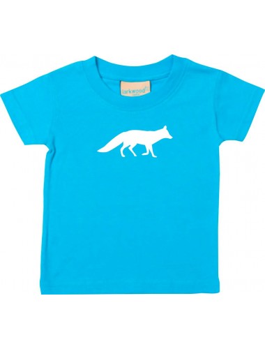 Baby T-Shirt lustige Tiermotive, Fuchs, atoll, 0-6 Monate