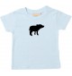 Baby T-Shirt lustige Tiermotive, Schwein, Ferkel, hellblau, 0-6 Monate