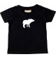 Baby T-Shirt lustige Tiermotive, Schwein, Ferkel, schwarz, 0-6 Monate