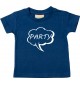 Kinder T-Shirt Sprechblase Party navy, 0-6 Monate