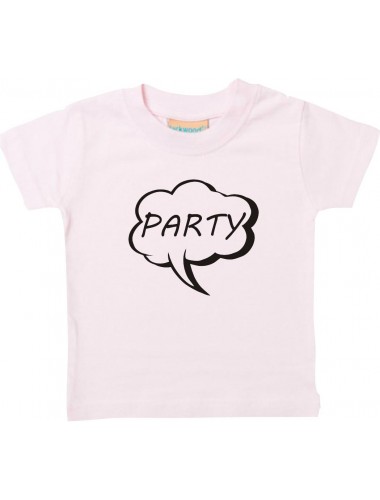 Kinder T-Shirt Sprechblase Party rosa, 0-6 Monate