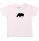 Baby T-Shirt lustige Tiermotive,Nashorn, rosa, 0-6 Monate