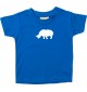 Baby T-Shirt lustige Tiermotive,Nashorn, royalblau, 0-6 Monate