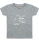 Kinder T-Shirt  Funny Tiere Ziege Steinbock  grau, 0-6 Monate