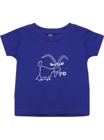 Kinder T-Shirt  Funny Tiere Ziege Steinbock  lila, 0-6 Monate