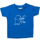 Kinder T-Shirt  Funny Tiere Ziege Steinbock  royal, 0-6 Monate