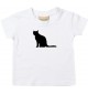 Baby T-Shirt lustige Tiermotive, Katze, Kätzchen, weiss, 0-6 Monate