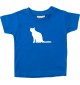 Baby T-Shirt lustige Tiermotive, Katze, Kätzchen, royalblau, 0-6 Monate