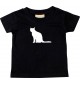 Baby T-Shirt lustige Tiermotive, Katze, Kätzchen, schwarz, 0-6 Monate