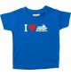 Süßes Kinder T-Shirt I Love Jestski, Kapitän, royal, 0-6 Monate