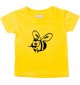 Kinder T-Shirt  Funny Tiere Biene gelb, 0-6 Monate