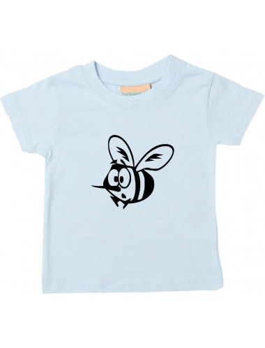 Kinder T-Shirt  Funny Tiere Biene hellblau, 0-6 Monate