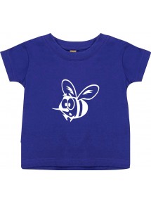 Kinder T-Shirt  Funny Tiere Biene lila, 0-6 Monate