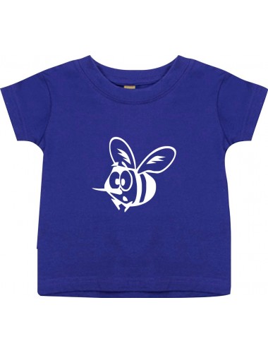 Kinder T-Shirt  Funny Tiere Biene lila, 0-6 Monate