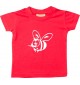 Kinder T-Shirt  Funny Tiere Biene rot, 0-6 Monate