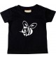 Kinder T-Shirt  Funny Tiere Biene schwarz, 0-6 Monate