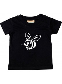 Kinder T-Shirt  Funny Tiere Biene schwarz, 0-6 Monate