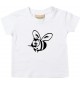 Kinder T-Shirt  Funny Tiere Biene weiss, 0-6 Monate