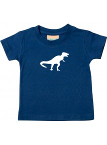 Baby T-Shirt lustige Tiermotive, Dino Dinosaurier, blau, 0-6 Monate