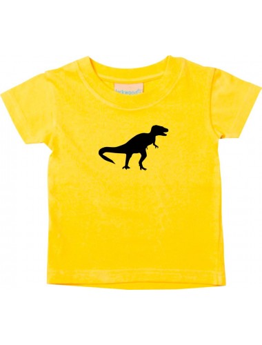 Baby T-Shirt lustige Tiermotive, Dino Dinosaurier, gelb, 0-6 Monate