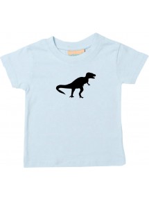 Baby T-Shirt lustige Tiermotive, Dino Dinosaurier, hellblau, 0-6 Monate