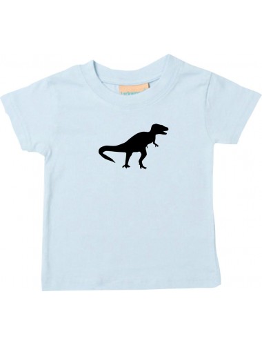 Baby T-Shirt lustige Tiermotive, Dino Dinosaurier, hellblau, 0-6 Monate