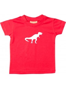 Baby T-Shirt lustige Tiermotive, Dino Dinosaurier, rot, 0-6 Monate