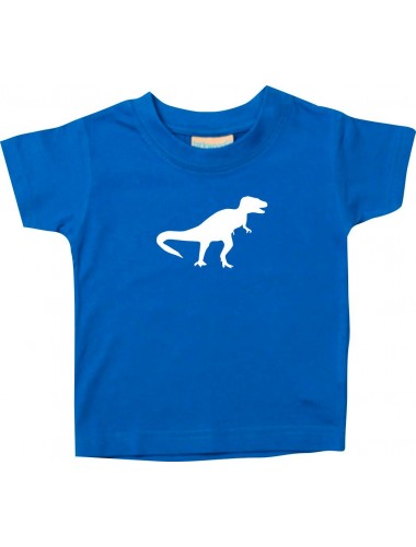 Baby T-Shirt lustige Tiermotive, Dino Dinosaurier, royalblau, 0-6 Monate