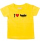 Süßes Kinder T-Shirt I Love Angelkahn, Kapitän, gelb, 0-6 Monate