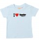 Süßes Kinder T-Shirt I Love Angelkahn, Kapitän, hellblau, 0-6 Monate