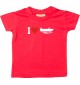 Süßes Kinder T-Shirt I Love Angelkahn, Kapitän, rot, 0-6 Monate