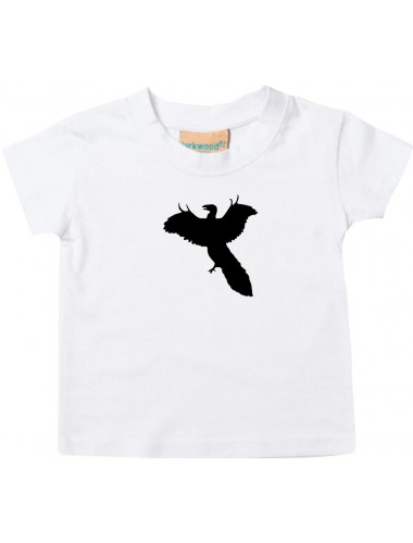 Baby T-Shirt lustige Tiere, Dino Dinosaurier, weiss, 0-6 Monate