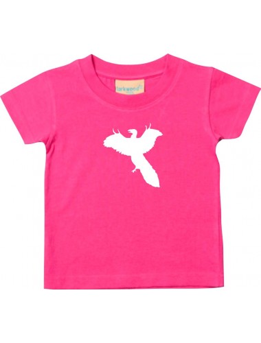 Baby T-Shirt lustige Tiere, Dino Dinosaurier, fuchsia, 0-6 Monate
