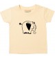 Kinder T-Shirt  Funny Tiere Elefant hellgelb, 0-6 Monate